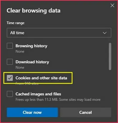 How-To Clear Cookies In Edge Browser